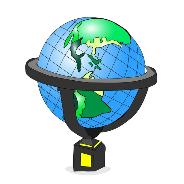 Geschetst, handgetekende globe — Stockvector