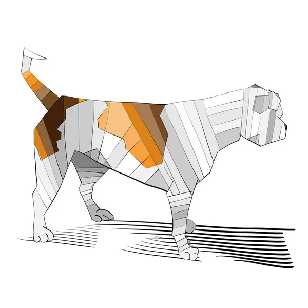 Vázolt aranyos bulldog — Stock Vector