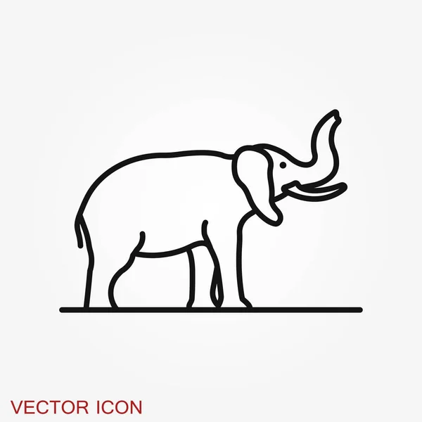 Elefant Symbol, Vektor Logo Linie Kunst Illustration — Stockvektor