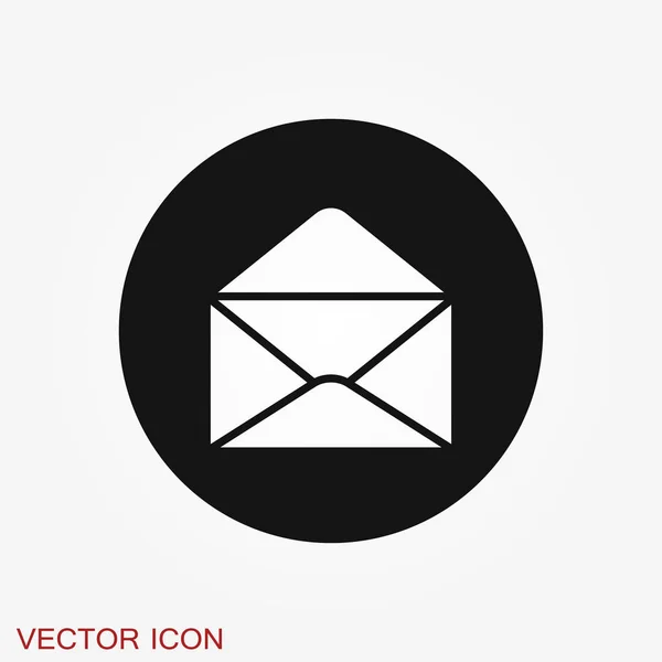 Envelope icon, vector mail envelope and letter symbol — Stock Vector