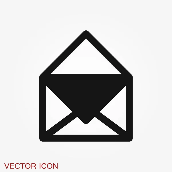 Envelope icon, vector mail envelope and letter symbol — Stock Vector