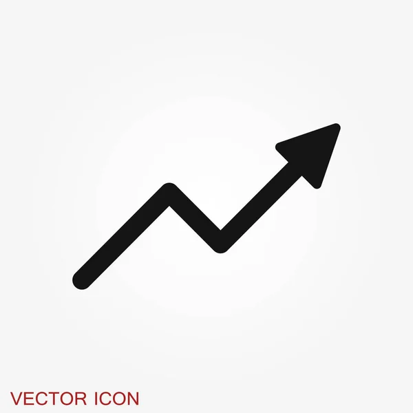 Growth icon, business infographic icon, vector growth symbol — Stock Vector