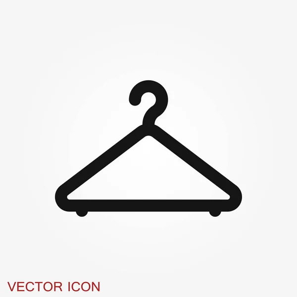 Ruhakötő ikon. Kabáttartó szimbólum. Lapos vektor illusztráció — Stock Vector
