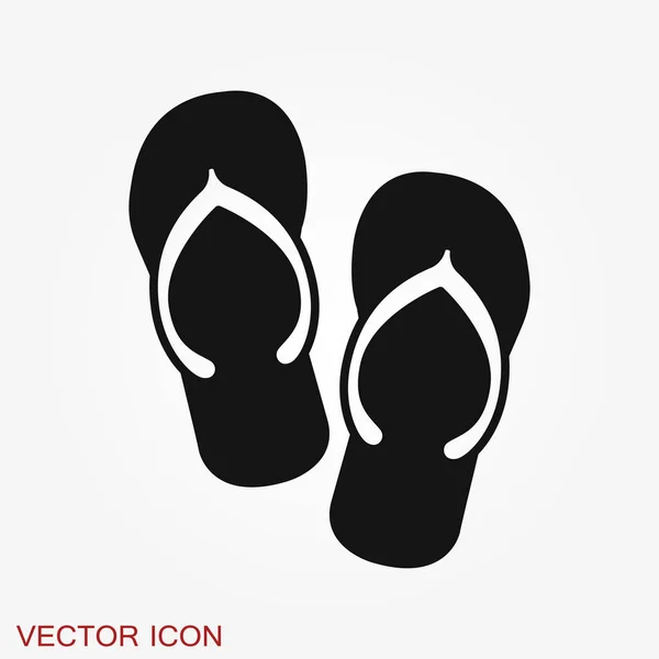 Chanclas icono aislado en el fondo, símbolo de vector — Vector de stock