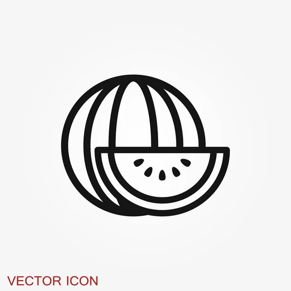 Iconos de frutas, símbolo vectorial de signos alimenticios — Vector de stock