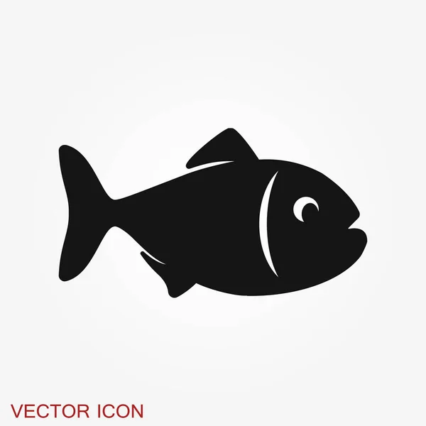 Ícone de peixe, ilustração vetorial para design — Vetor de Stock