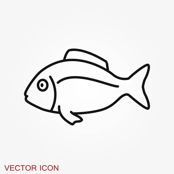 Fisch-Symbol, Vektor-Illustration für Design — Stockvektor