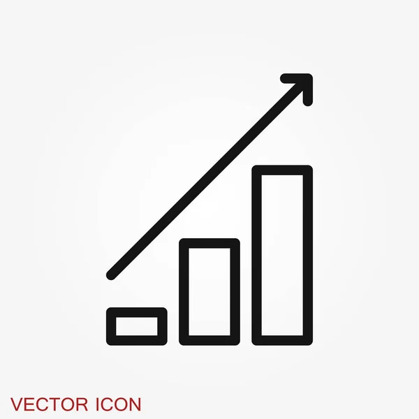 Wachstumsikone, Wirtschaftsinfografik-Symbol, Vektorwachstumssymbol — Stockvektor