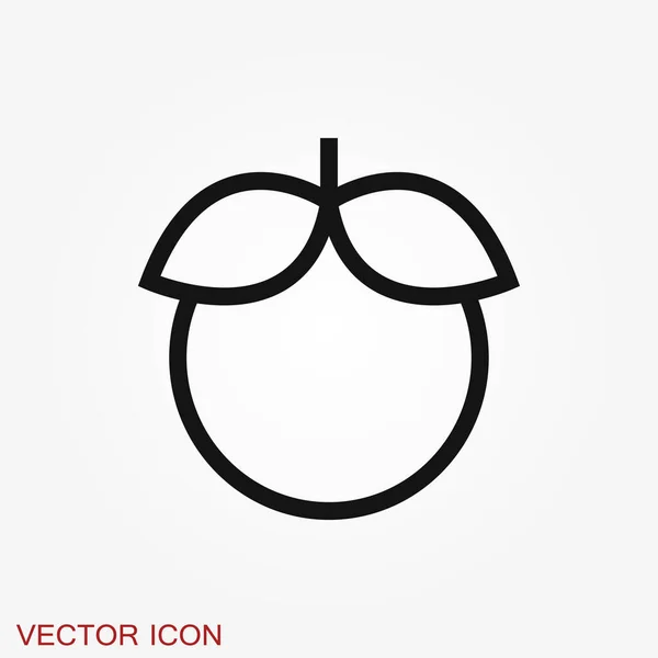 Ícones de frutas, símbolo vetorial dos sinais alimentares — Vetor de Stock