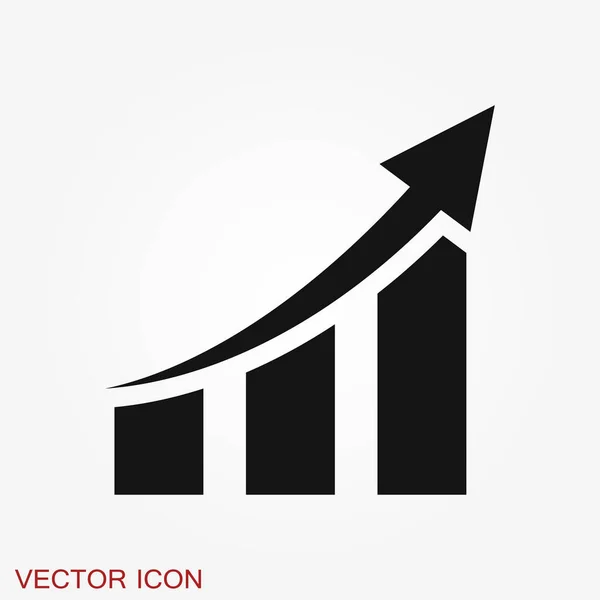 Wachstumsikone, Wirtschaftsinfografik-Symbol, Vektorwachstumssymbol — Stockvektor