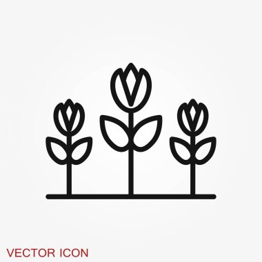 Arka planda bahçe simgesi izole edildi. Bahçe sembolü