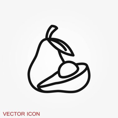 Meyve simgeleri, yiyecek işaretlerinin vektör sembolü