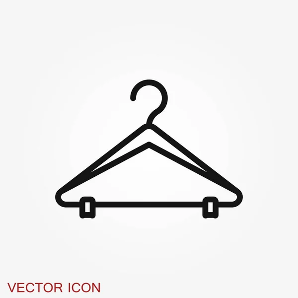 Clothes hanger icon. Coat rack symbol. Flat Vector illustration — Stock Vector