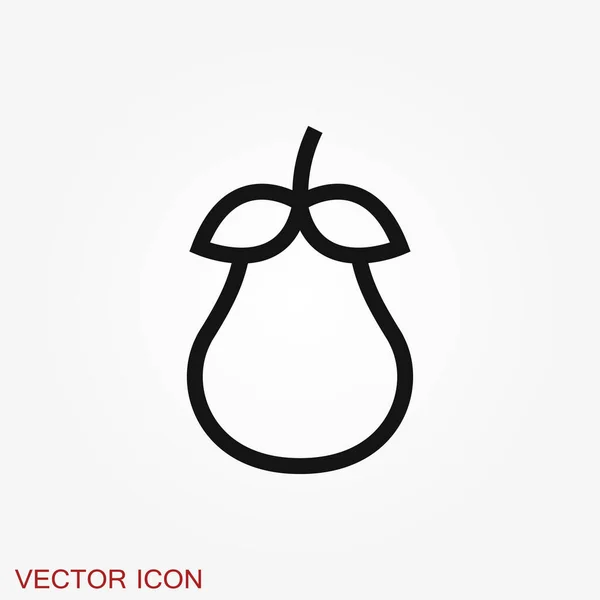 Icônes de fruits, symbole vectoriel des signes alimentaires — Image vectorielle