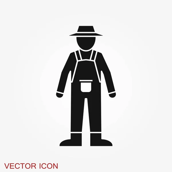 Ícone de agricultor - avatar ou símbolo de agricultor vetorial — Vetor de Stock