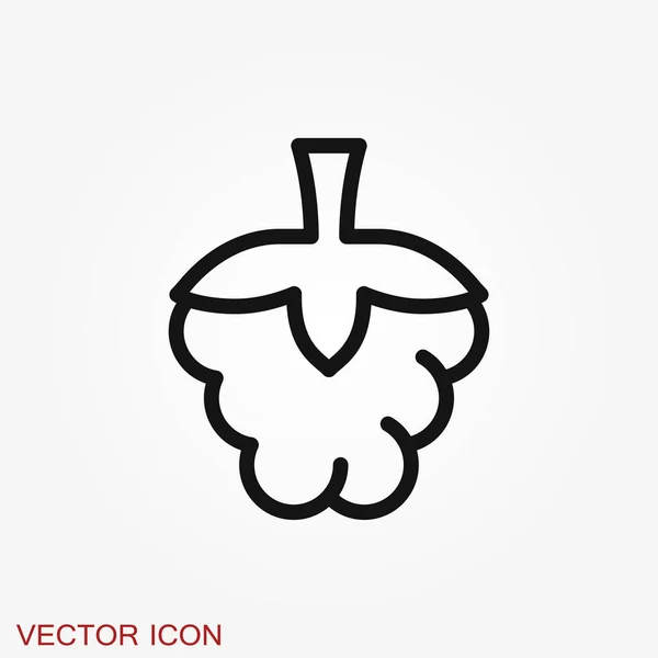 Ícones de frutas, símbolo vetorial dos sinais alimentares — Vetor de Stock