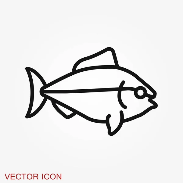 Fish Icon, vector illustration for design — Stock Vector