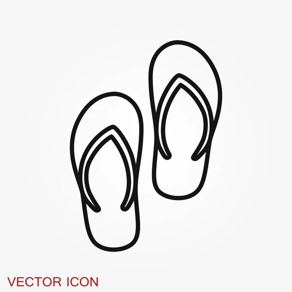 Tongs icône isolée en arrière-plan, symbole vectoriel — Image vectorielle