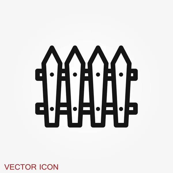 Fence icon, modern minimal flat design style — Stock Vector