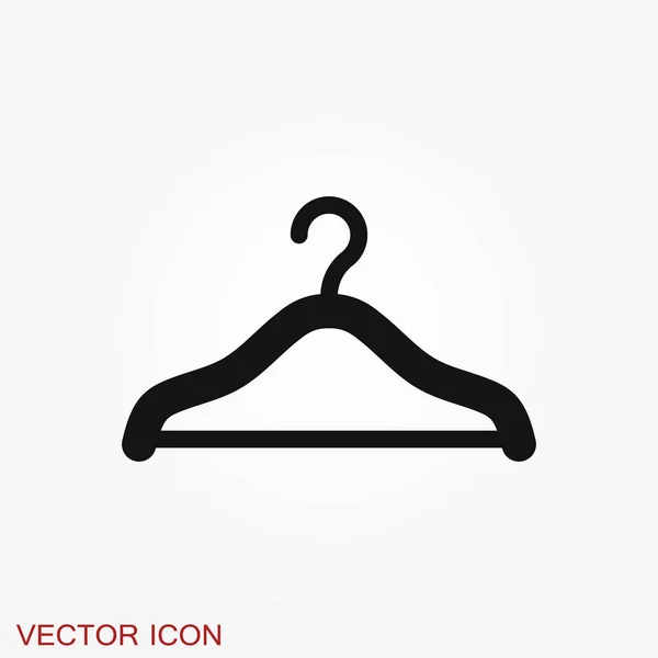 Percha de ropa icono. Símbolo del estante. Ilustración vectorial plana — Vector de stock