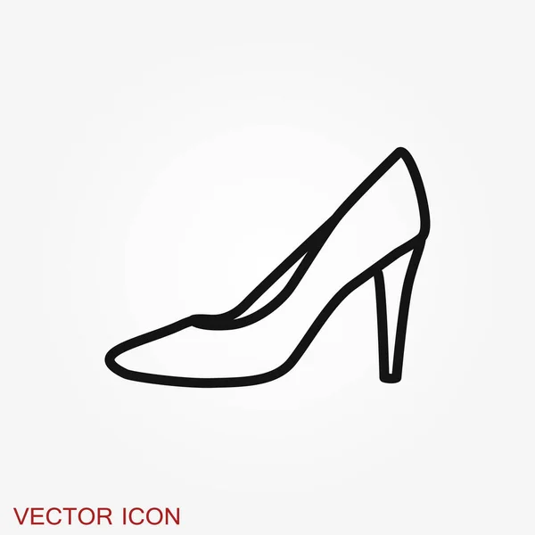 Talón alto icono, vector mujer zapatos símbolo en el fondo — Archivo Imágenes Vectoriales