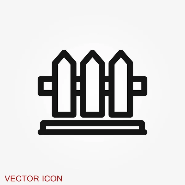 Zaun-Ikone, moderner minimalistischer flacher Design-Stil — Stockvektor
