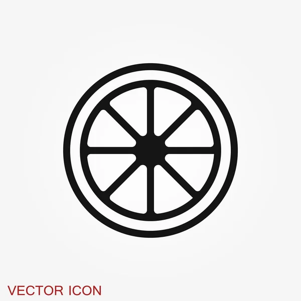 Buah ikon, vektor simbol tanda-tanda makanan - Stok Vektor