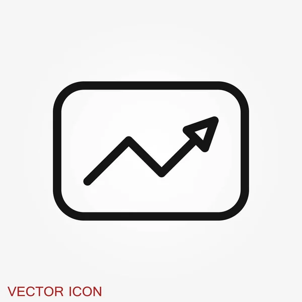 Icône de croissance, icône infographique d'entreprise, symbole de croissance vectorielle — Image vectorielle