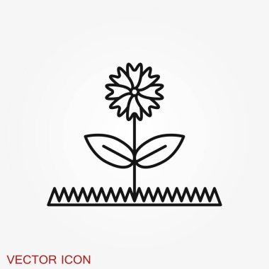 Arka planda bahçe simgesi izole edildi. Bahçe sembolü