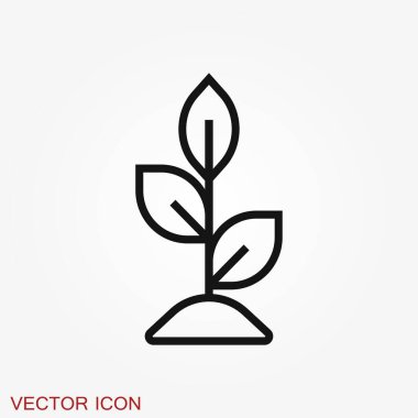 Arka planda bahçe simgesi izole edildi. Bahçe sembolü