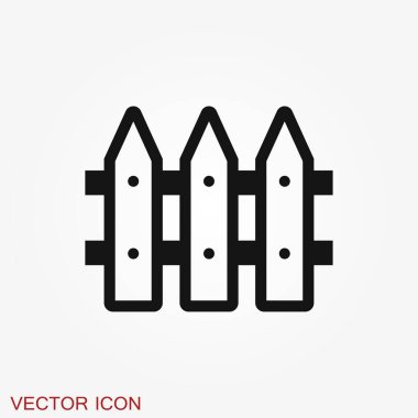 Çit simgesi, modern minimal düz tasarım biçimi