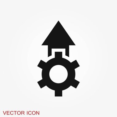 Büyüme simgesi, ticari bilgi simgesi, vektör büyüme sembolü