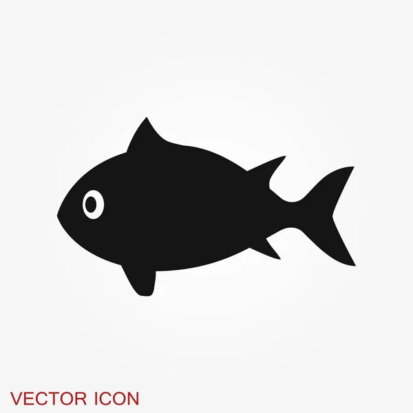 Ícone de peixe, ilustração vetorial para design — Vetor de Stock