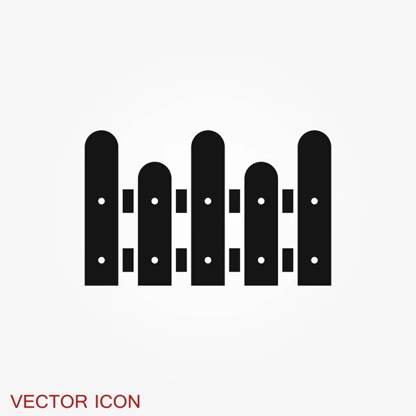 Icono de valla, moderno estilo de diseño plano minimalista — Vector de stock