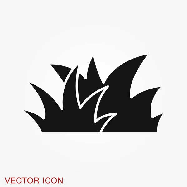 Ícone de grama, símbolo eco de grama. Ilustração vetorial —  Vetores de Stock