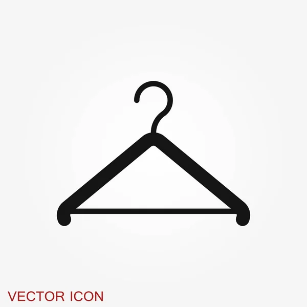 Kleiderbügel-Symbol. Garderobenständer. flache Vektorabbildung — Stockvektor