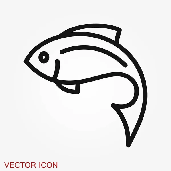 Fisch-Symbol, Vektor-Illustration für Design — Stockvektor