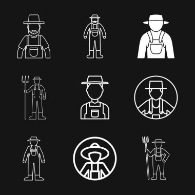 Çiftçi simgesi - vektör çiftçi avatar veya sembol