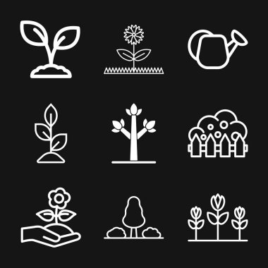 Arka planda bahçe simgesi izole edildi. Bahçe sembolü