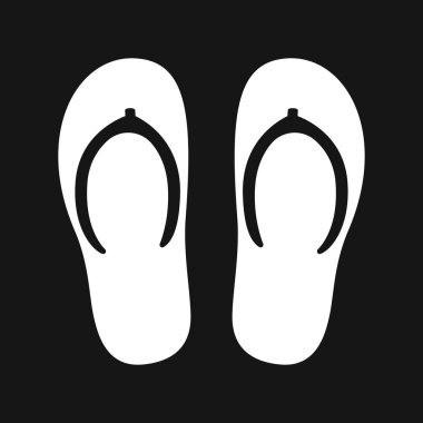 Terlik simgesi arka planda izole edildi, vektör sembolü