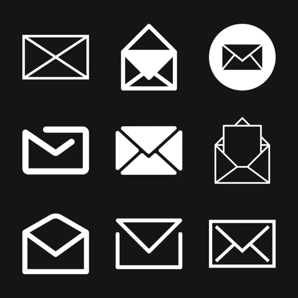 Kuvert ikon, vektor post kuvert och bokstav symbol — Stock vektor