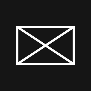 Zarf simgesi, vektör posta zarfı ve harf sembolü