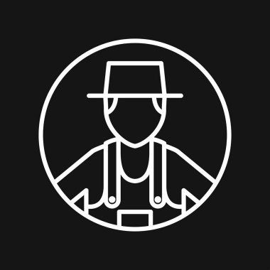 Çiftçi simgesi - vektör çiftçi avatar veya sembol