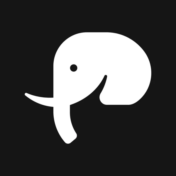 Icône éléphant, illustration d'art de ligne de logo vectoriel — Image vectorielle