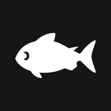 Balık Simgesi, tasarım için vektör illüstrasyonu