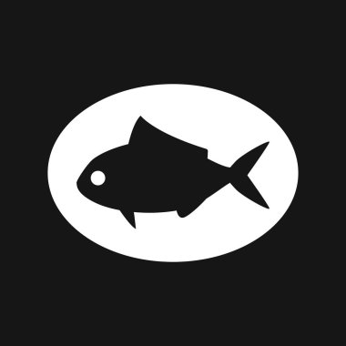 Balık Simgesi, tasarım için vektör illüstrasyonu