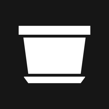 Saksı ikonu, saksıda vektörleştirilmiş bitkiler, çiçek sembolü.