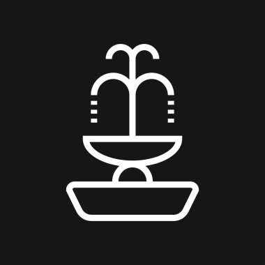 Çeşme simgesi, vektör illüstrasyon çeşmesi ve su sıçraması