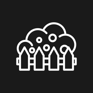 Arka planda bahçe simgesi izole edildi. Bahçe sembolü