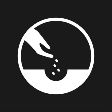 Arka planda bahçe simgesi izole edildi. Bahçe sembolü